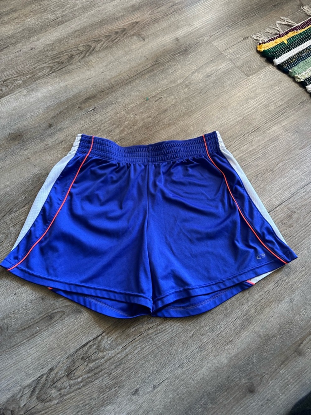 Champion Women’s Royal Blue Athletic Shorts with White Side Panels